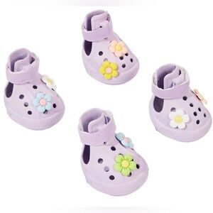 XS Purple Dog Waterproof Breathable Non-Slip Dog Boots Shoes Paw